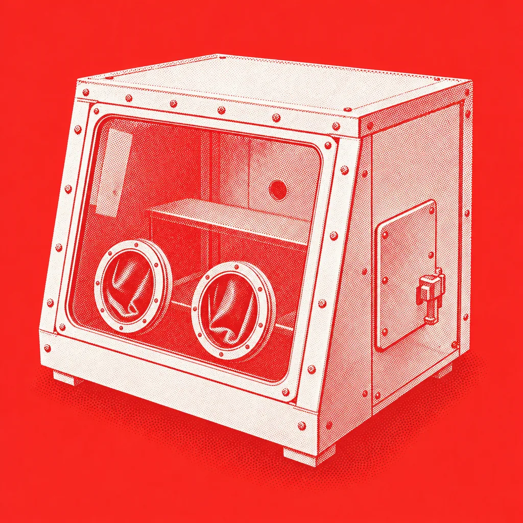 Halftone figure: sealed glovebox isolation chamber